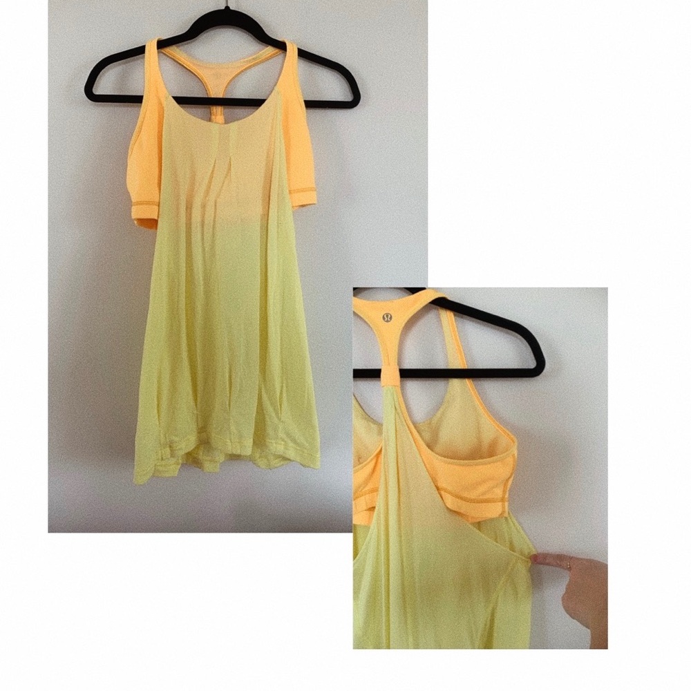 Yellow Lululemon tank size 10